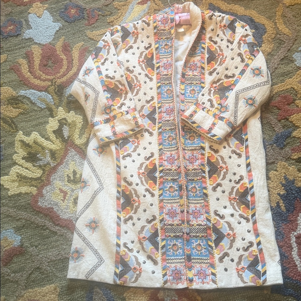 Maeve Anthropologie  cotton coat S worn a few times very good condition
